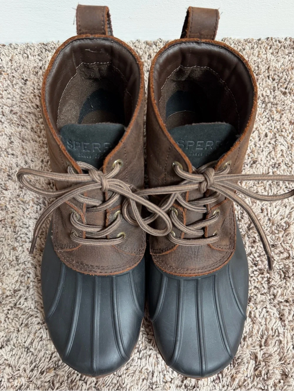 Sperry Men’s Brewster Low Duck Boots Waterproof Size 10